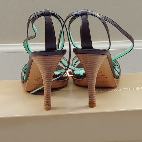 SERGIO ROSSI Platform Leather Heels - Picture 4 of 11